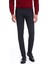 Lacivert Slim Fit Desenli Pamuklu 5 Cep Kanvas Pantolon 1