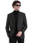 Siyah Comfort Fit Desenli Mono Yaka Klasik Ceket 5