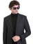 Siyah Comfort Fit Desenli Mono Yaka Klasik Ceket 6