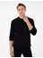 Siyah Regular Fit Bisiklet Yaka Sweatshirt 3