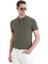 Haki Regular Fit Düz Polo Yaka Tişört 4