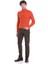 Turuncu Slim Fit Fitilli Balıkçı Yaka Yünlü Triko Kazak 2
