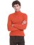 Turuncu Slim Fit Fitilli Balıkçı Yaka Yünlü Triko Kazak 4