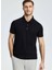 Merserize Pamuk Siyah Polo Yaka T-Shirt 1