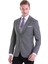 Siyah Slim Fit Desenli Mono Yaka Casual Ceket 4