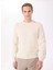 Ekru Erkek Bisiklet Slim Fit Kazak HM703237 1
