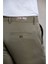 Haki Slim Fit Desenli Yandan Cep Kanvas Pantolon 6