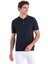 Lacivert Regular Fit Düz Polo Yaka Rayon Triko Tişört 2
