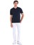 Lacivert Regular Fit Düz Polo Yaka Rayon Triko Tişört 4