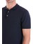 Lacivert Regular Fit Düz Polo Yaka Rayon Triko Tişört 5