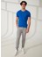 Bisiklet Yaka Mavi Erkek T-Shirt FM23S07TGBLUETTE 3