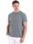 Indigo Regular Fit Jakarlı Bisiklet Yaka Keten Tişört 4