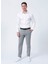 Normal Bel Dar Paça Slim Fit Gri Erkek Pantolon 1081904 1