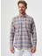Regular Fit Paşa Yaka Kahve Prestogal Ekoseli Spor Erkek Gömlek GM23Y231027_D11 4