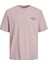Erkek T-Shirt Jortoast Tee Ss Crew Neck 12254168-PINK Nectar 1