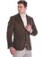 Vizon Slim Fit Düz Mono Yaka Pamuklu Kadife Ceket 4