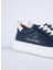Lacivert Erkek Deri Sneaker Bond 5