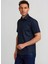 Regular Fit Kısa Kollu Klasik Lacivert Erkek Gömlek GM23Y231170_D39 5