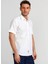 Regular Fit Kısa Kollu Beyaz Erkek Gömlek GM23Y231172_D01 5