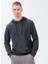 4222316-SWEAT Hoody Pamuk Begın M Antrasit Melanj Kapüşon Yaka Normal Kalıp Erkek Sweatshirt 1