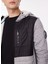 Siyah Erkek Kapüşon Yaka Desenli Sweatshirt OXM6041_HIKE-M 4