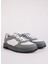 Beyaz-Gri Erkek Deri Sneaker RED-50529587 2