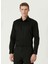 Siyah Erkek Gömlek Slim Fit Düz Gömlek 1092990 1