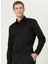 Siyah Erkek Gömlek Slim Fit Düz Gömlek 1092990 2