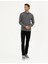 Antrasit Melanj Slim Fit Basic Sweatshirt 4