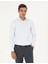 Açık Mavi Slim Fit Armürlü Uzun Kollu Gömlek 1