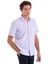 Lila Comfort Fit Kareli Pamuklu Slim Yaka Kısa Kollu Klasik Gömlek 3