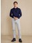 Gri Melanj Erkek Regular Fit Pantolon Uzun Dilli Parça Boya Chino Pantolo 1