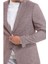 Bordo Slim Fit Desenli Mono Yaka Casual Keten Ceket 2