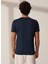 2011C334-402 Core Asıcs Top Koyu Lacivert Erkek Bisiklet Yaka Normal Kalıp T-Shirt 5