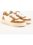 Beyaz-Kahverengi Erkek Deri-Kumaş Sneaker Hyper 2