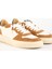 Beyaz-Kahverengi Erkek Deri-Kumaş Sneaker Hyper 3