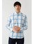 Erkek Regular Fit Uzun Kollu Spor Gömlek Turkuaz GM22Y221025_E31 1