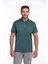 Yeşil Regular Fit Düz 100% Pamuk Polo Yaka Tişört 2