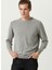 Bisiklet Yaka Slim Fit Gri Melanj Erkek Kazak 1087808 1