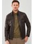 Wade Erkek Kahverengi Slim-Fit Deri Mont 23WGDD6462VE 1