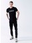 Bağlamalı Bel Slim Fit Siyah - Gri Erkek Eşofman Altı C 1 272 80 E 2393 1