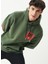 Kapüşonlu Loose Fit Haki Erkek Sweatshirt L222673-801 4