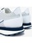 Beyaz-Turuncu Erkek Deri - Kumaş Sneaker 510 FU0876B Erk Ayk Y24 4