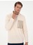Bej Regular Fit Yarım Fermuarlı Polar Sweatshirt 3