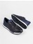 Siyah-Lacivert Erkek Deri Sneaker 14320 4