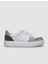 %100 Hakiki Deri Beyaz - Gri Erkek Sneaker 1