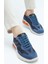 Bej-Turuncu Erkek Deri Sneaker 618 45408 Erk Ayk Y23 4