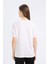 Regular Fit Bisiklet Yaka Basic Düz Penye Kısa Kollu Beyaz Tişört W9584AZ25SP 5