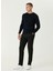 Lacivert Erkek Bisiklet Slim Fit Düz Kazak 1091737 3