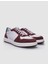 Beyaz-Bordo Erkek Deri Sneaker 123974S 2